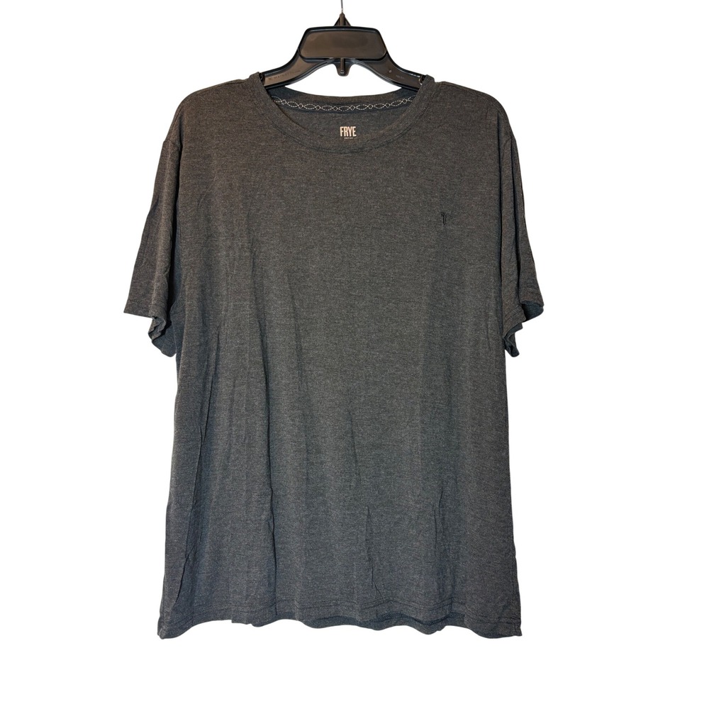 Frye Mens Short Sleeve Crew Neck T-Shirt Charcoal Gray Modal Blend Large